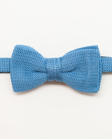 Light Blue Bow Tie 100% Silk
